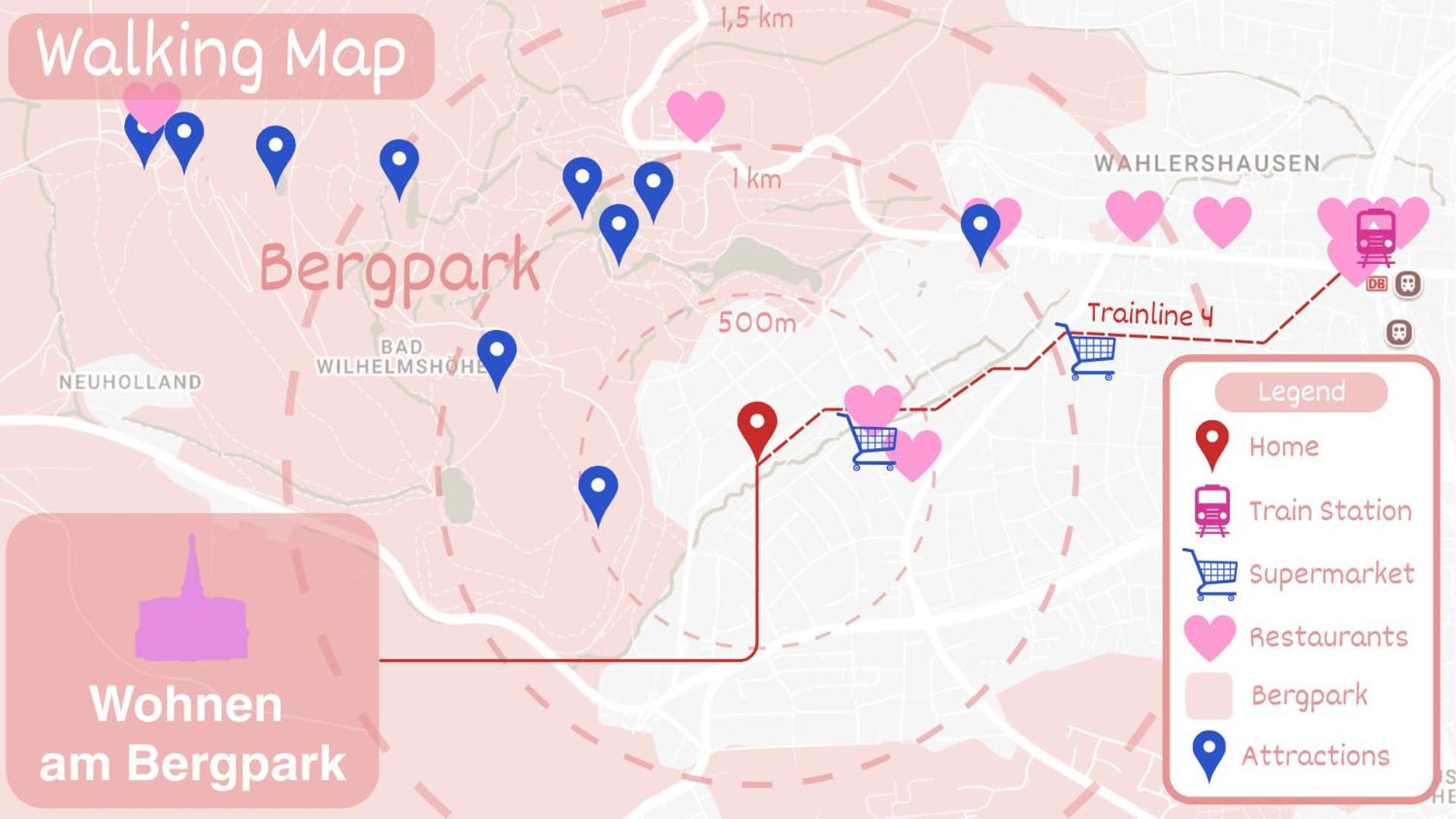 Apartment Mit 2 Schlafzimmern Am Bergpark Wilhelmshoehe カッセル エクステリア 写真